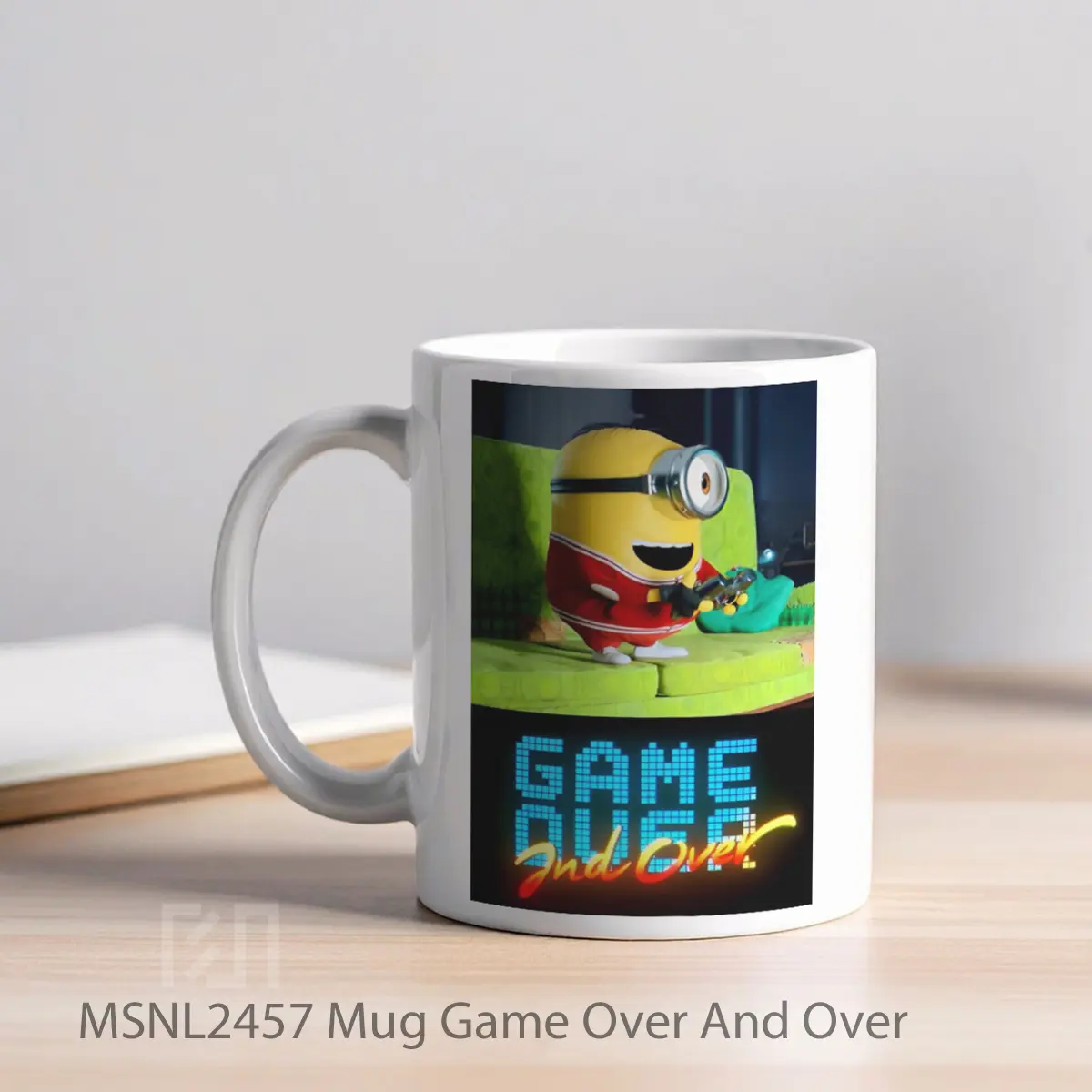Mug Game Over And Over Gelas Keramik Tema Film MSNL2457 - Tampak Kiri