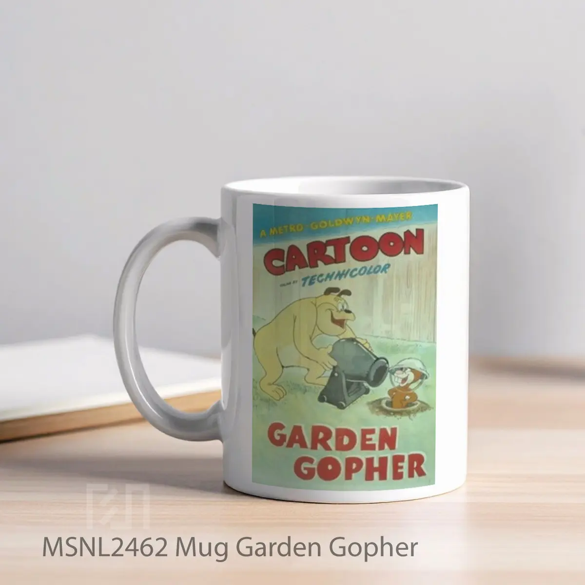 Mug Garden Gopher Gelas Keramik Tema Film MSNL2462 - Tampak Kiri