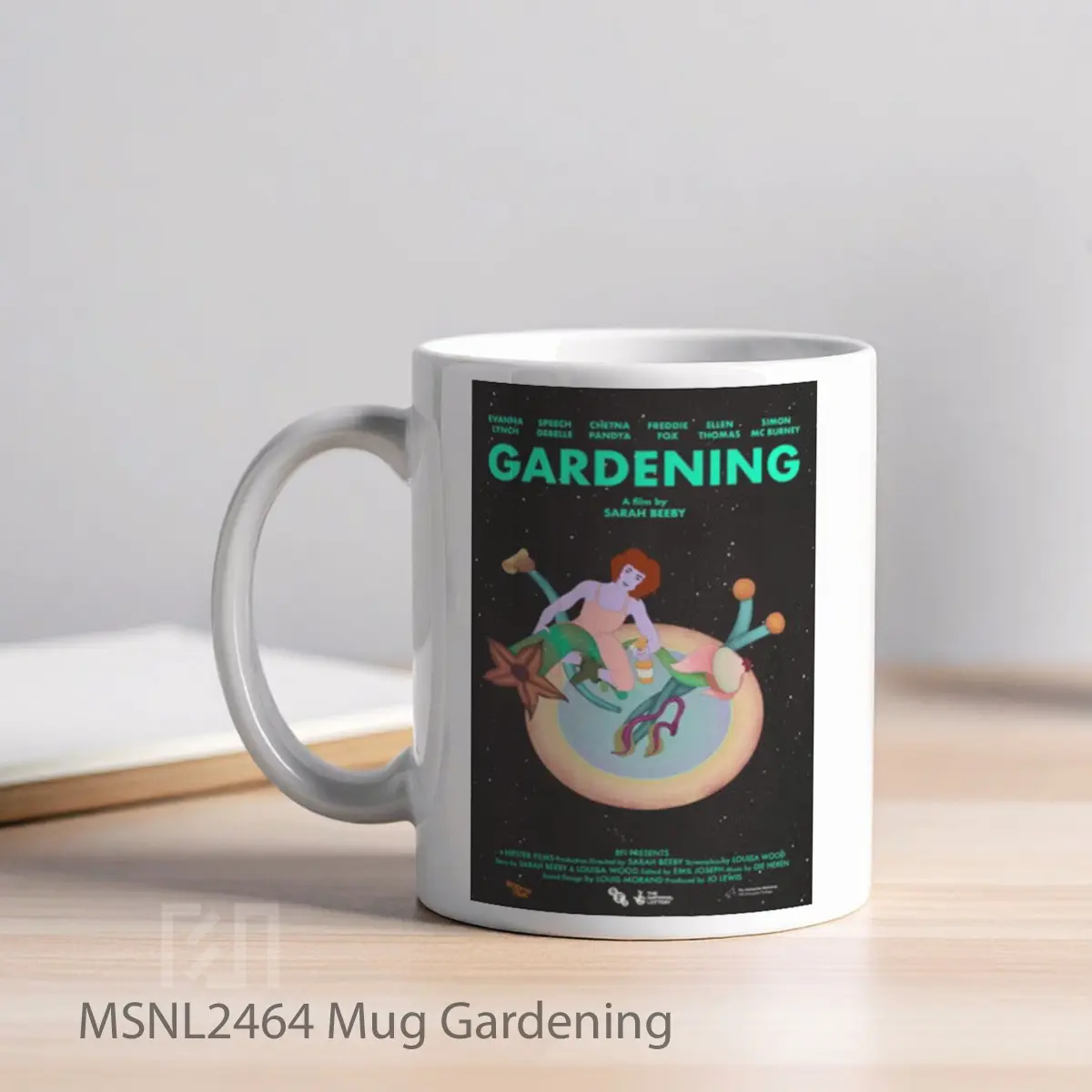 Mug Gardening Gelas Keramik Tema Film MSNL2464 - Tampak Kiri