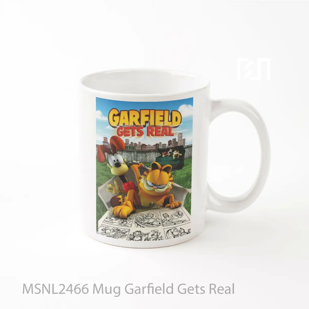 Mug Garfield Gets Real Gelas Keramik Tema Film MSNL2466