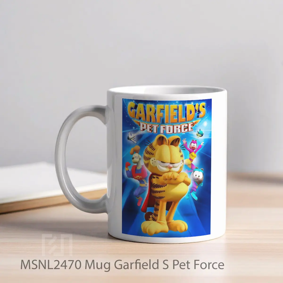 Mug Garfield S Pet Force Gelas Keramik Tema Film MSNL2470 - Tampak Kiri