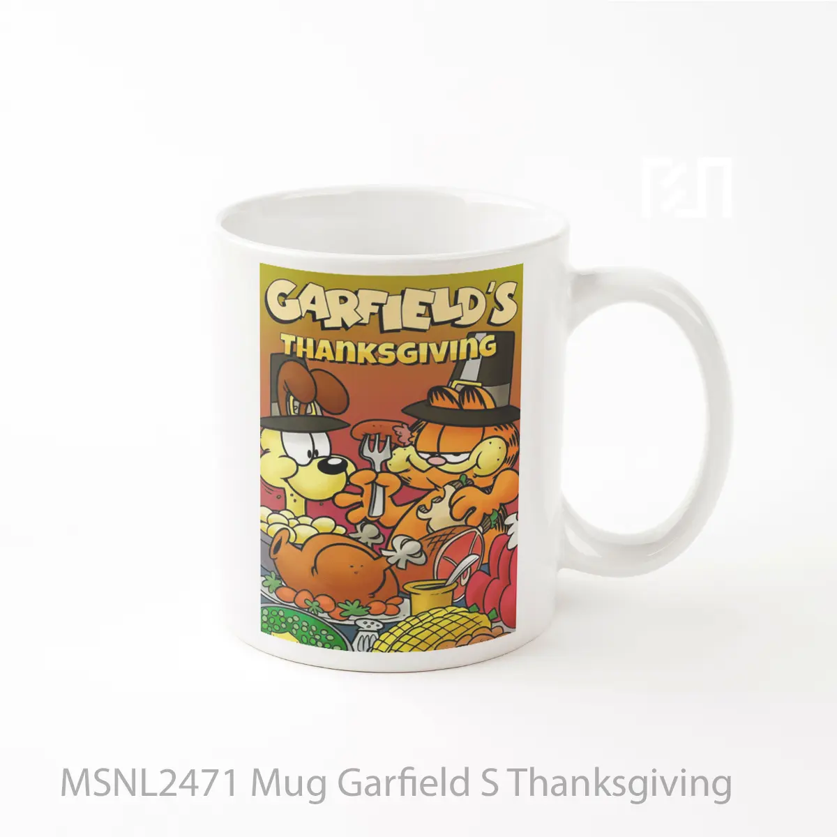 Mug Garfield S Thanksgiving Gelas Keramik Tema Film MSNL2471