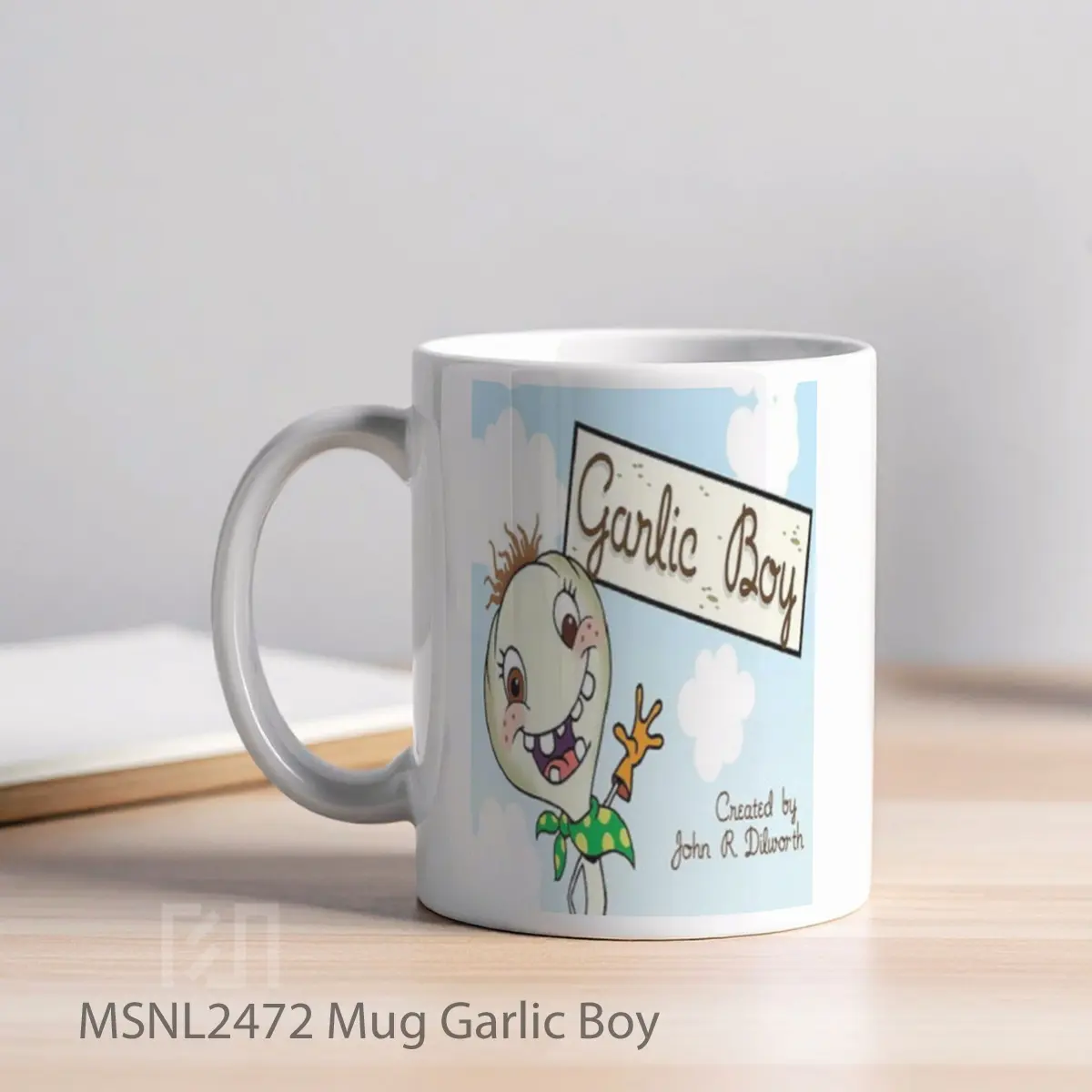 Mug Garlic Boy Gelas Keramik Tema Film MSNL2472 - Tampak Kiri