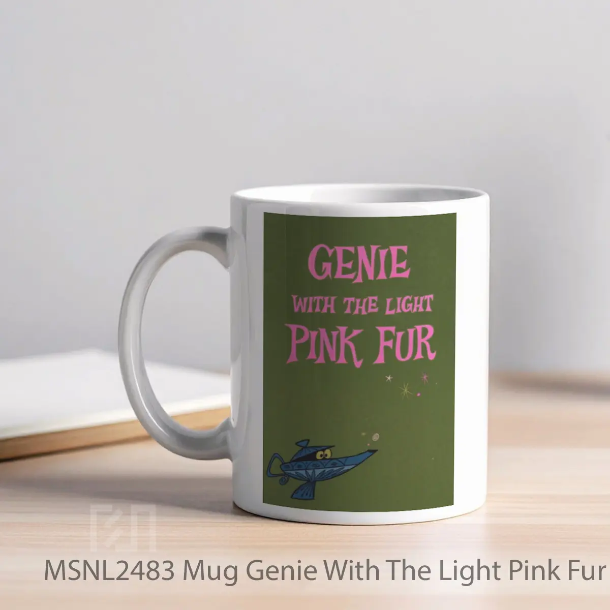 Mug Genie With The Light Pink Fur Gelas Keramik Tema Film MSNL2483 - Tampak Kiri