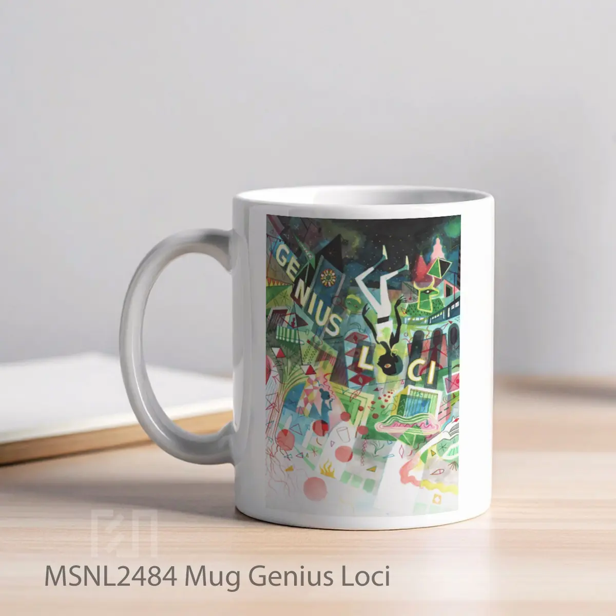 Mug Genius Loci Gelas Keramik Tema Film MSNL2484 - Tampak Kiri