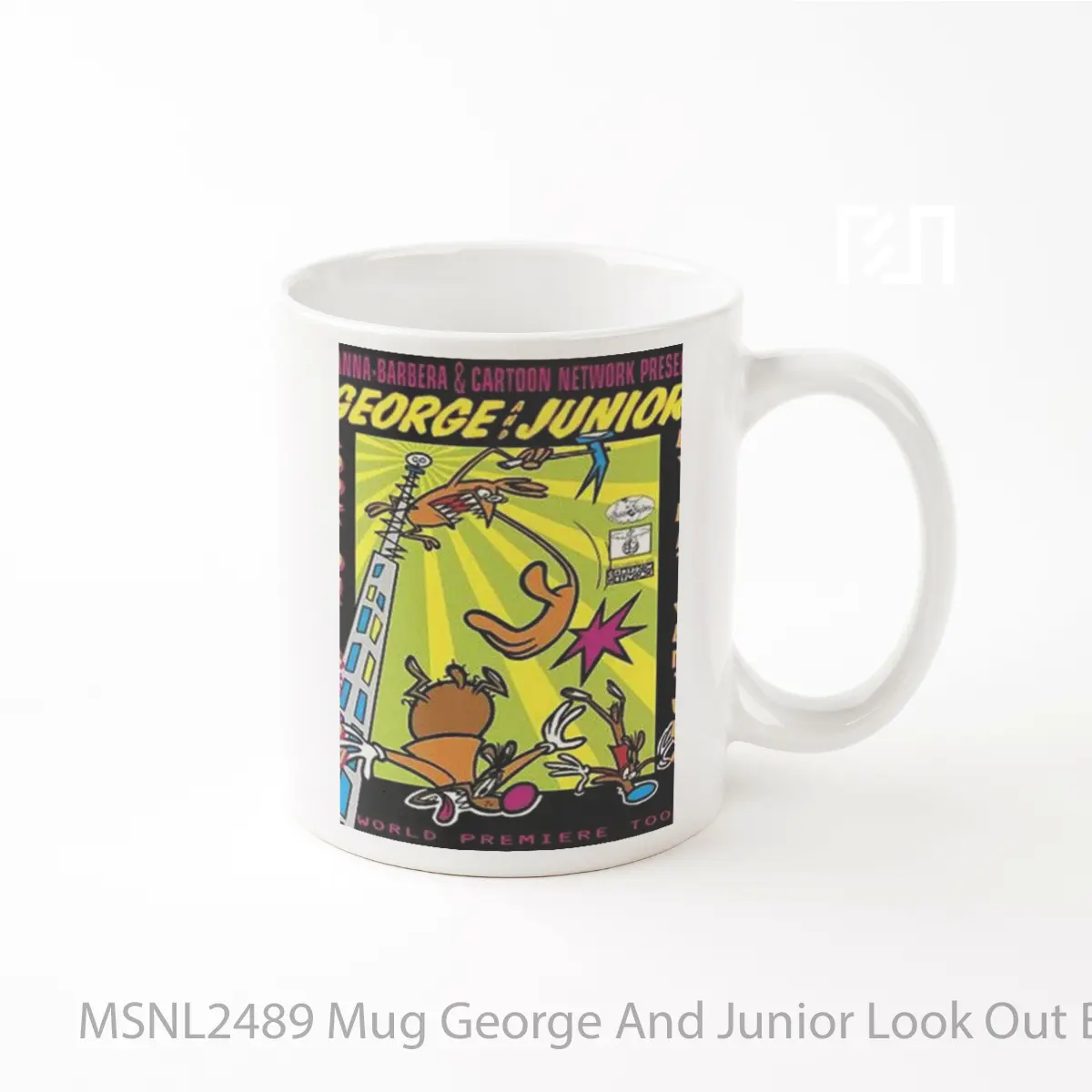 Mug George And Junior Look Out Below Gelas Keramik Tema Film MSNL2489