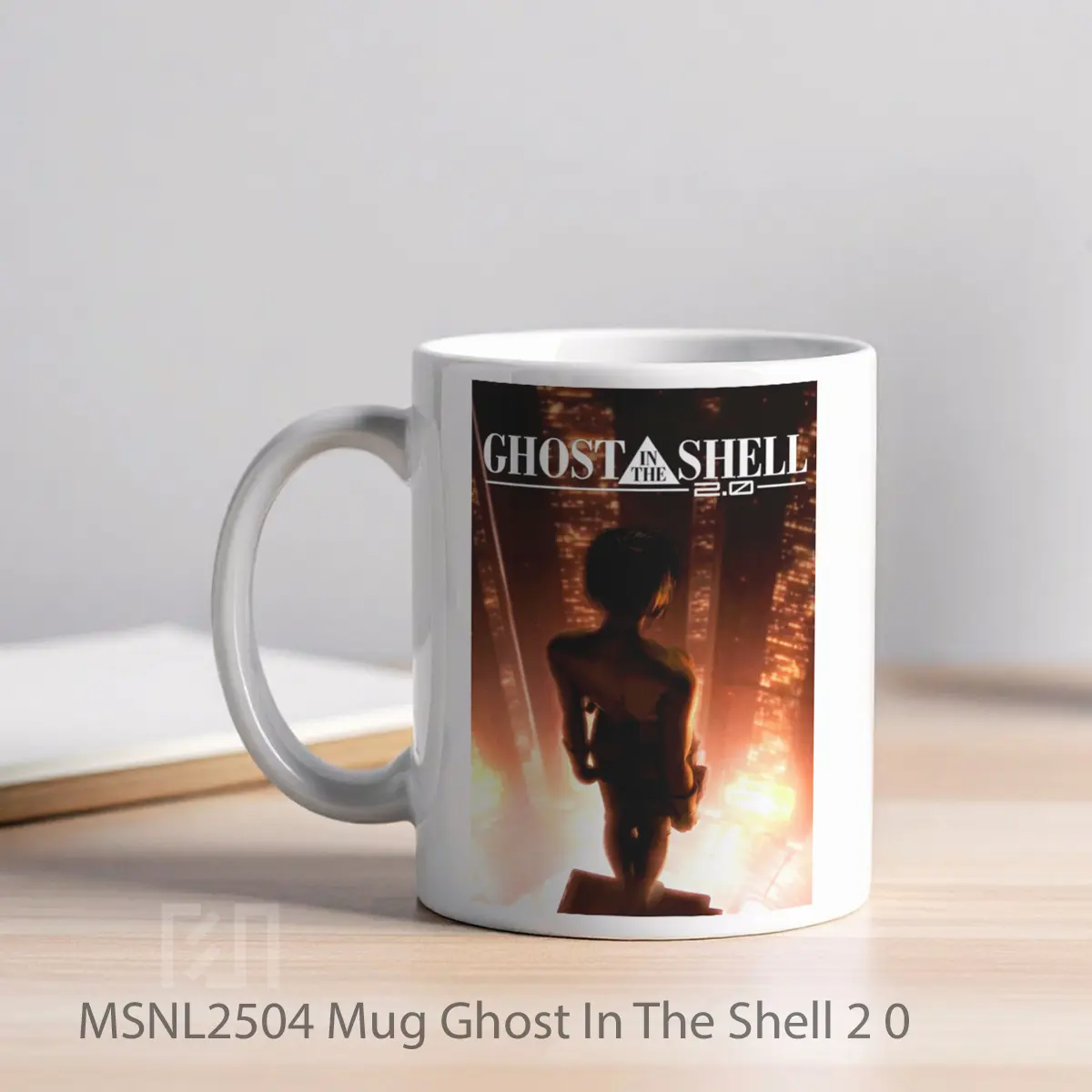 Mug Ghost In The Shell 2 0 Gelas Keramik Tema Film MSNL2504 - Tampak Kiri