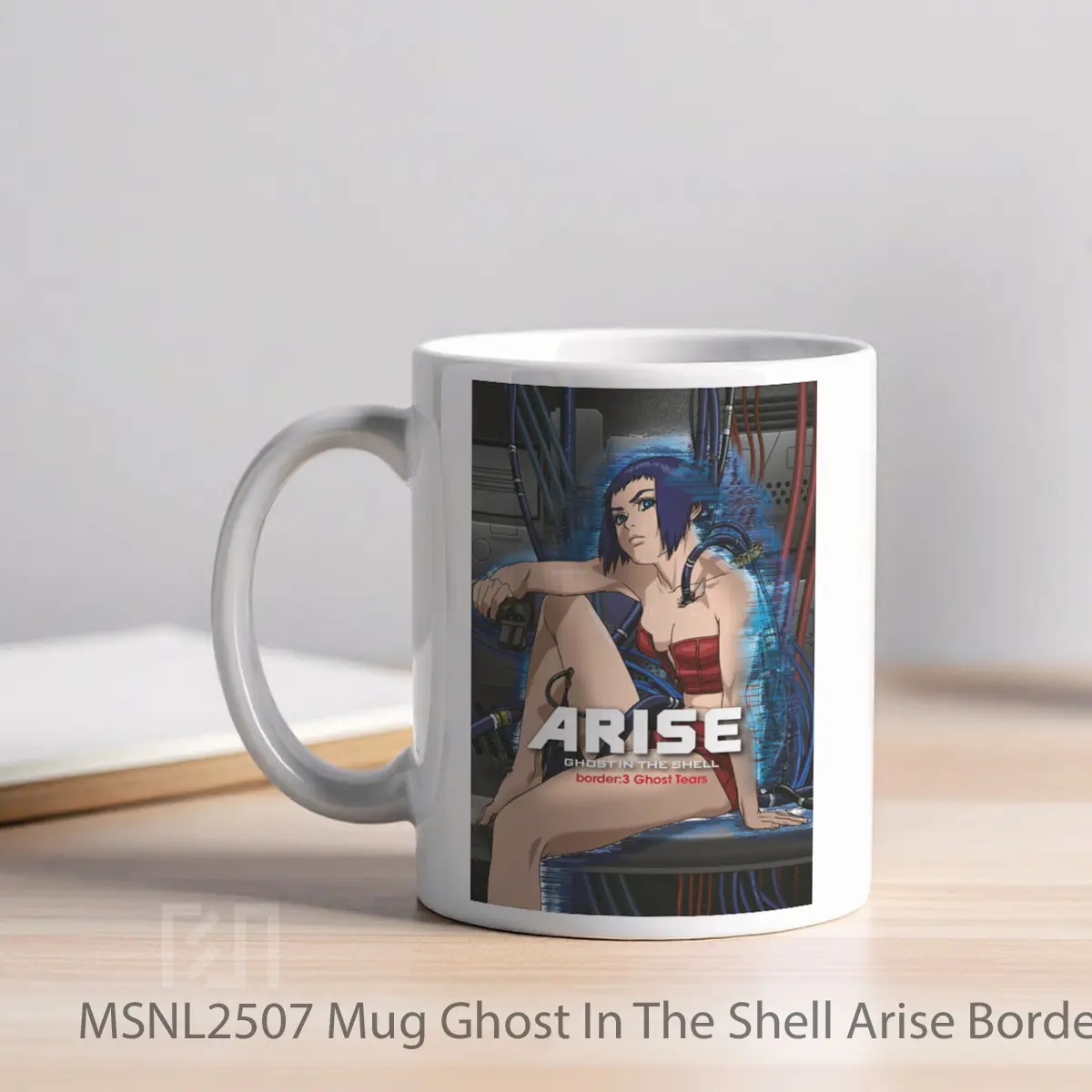 Mug Ghost In The Shell Arise Border 3 Ghost Tears Gelas Keramik Tema Film MSNL2507 - Tampak Kiri