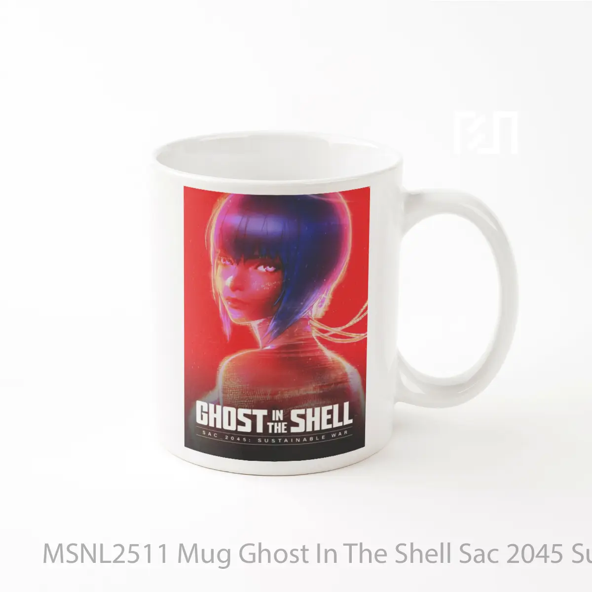 Mug Ghost In The Shell Sac 2045 Sustainable War Gelas Keramik Tema Film MSNL2511