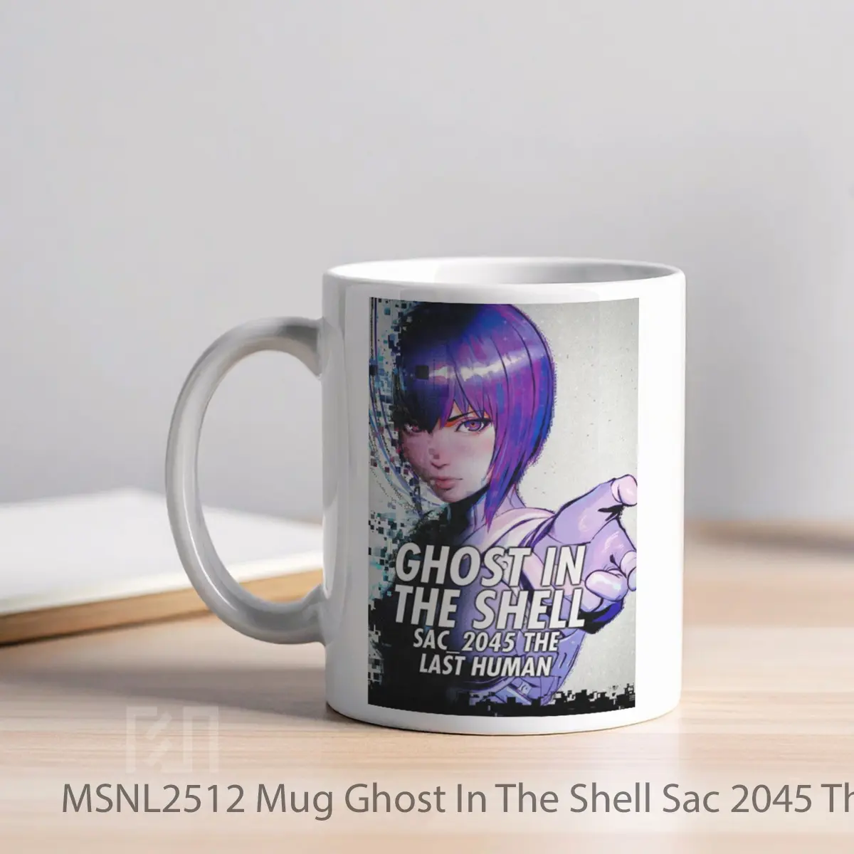 Mug Ghost In The Shell Sac 2045 The Last Human Gelas Keramik Tema Film MSNL2512 - Tampak Kiri
