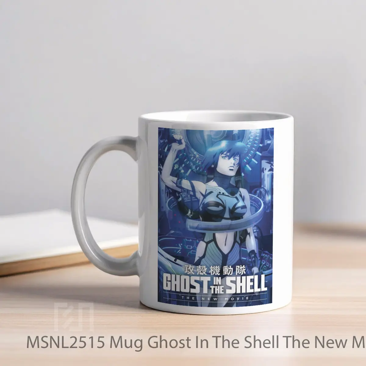 Mug Ghost In The Shell The New Movie Gelas Keramik Tema Film MSNL2515 - Tampak Kiri
