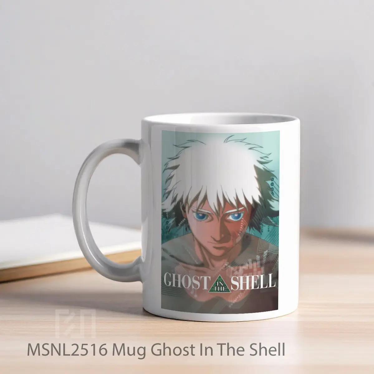 Mug Ghost In The Shell Gelas Keramik Tema Film MSNL2516 - Tampak Kiri