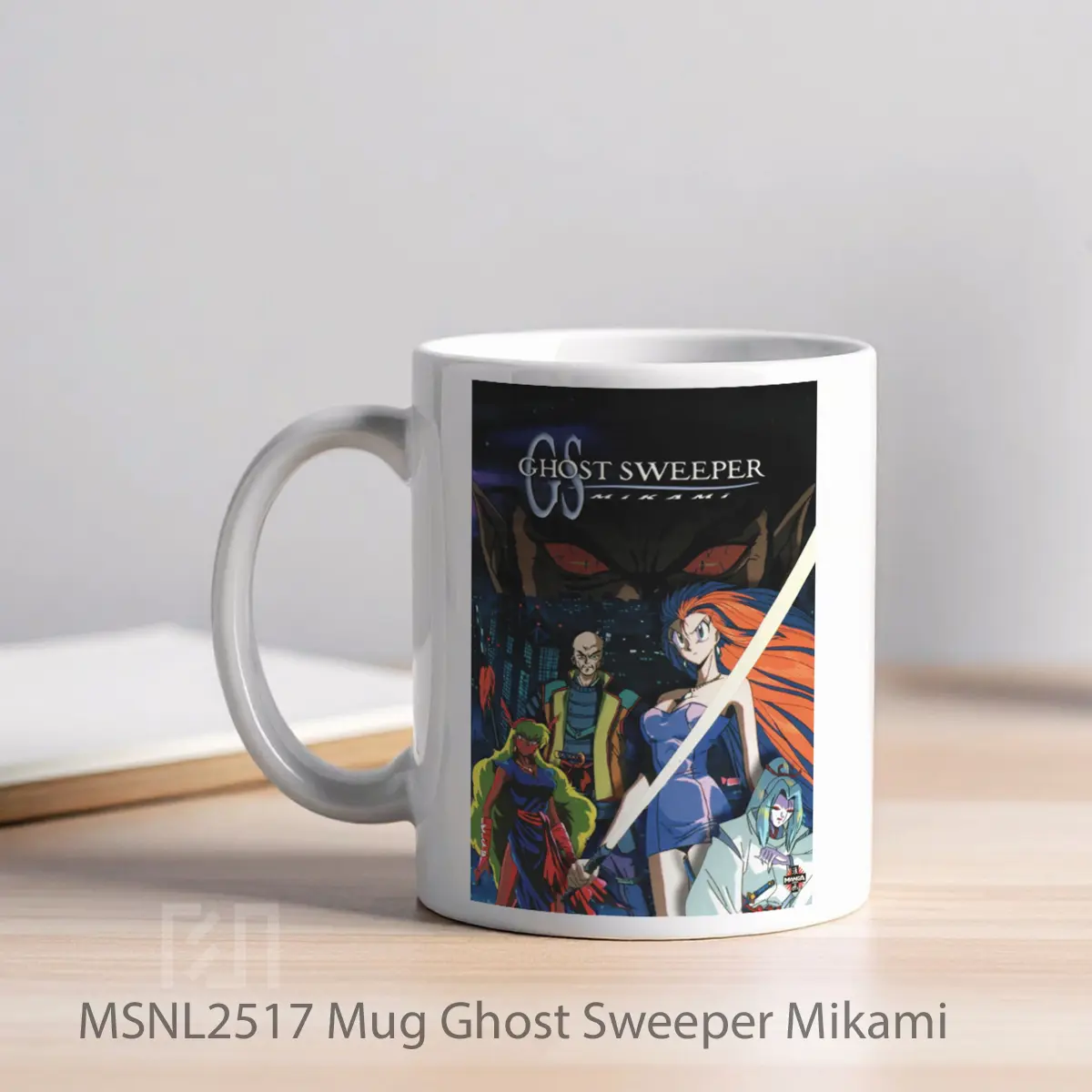 Mug Ghost Sweeper Mikami Gelas Keramik Tema Film MSNL2517 - Tampak Kiri