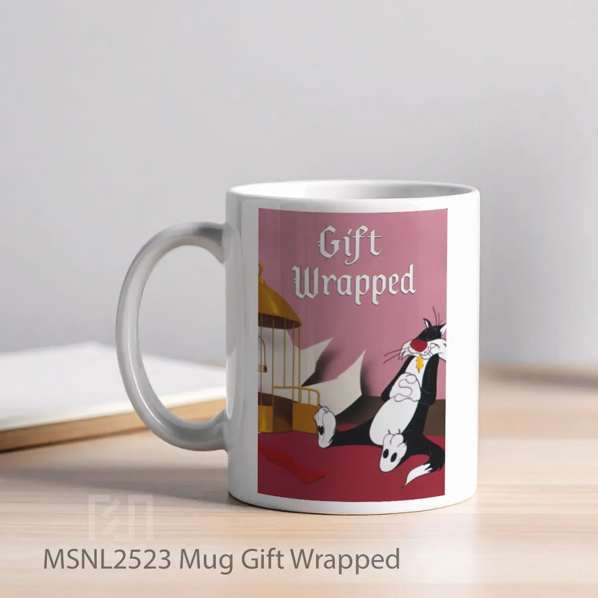 Mug Gift Wrapped Gelas Keramik Tema Film MSNL2523 - Tampak Kiri