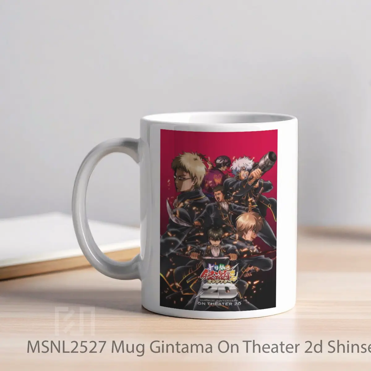 Mug Gintama On Theater 2d Shinsengumi Crisis Arc Gelas Keramik Tema Film MSNL2527 - Tampak Kiri