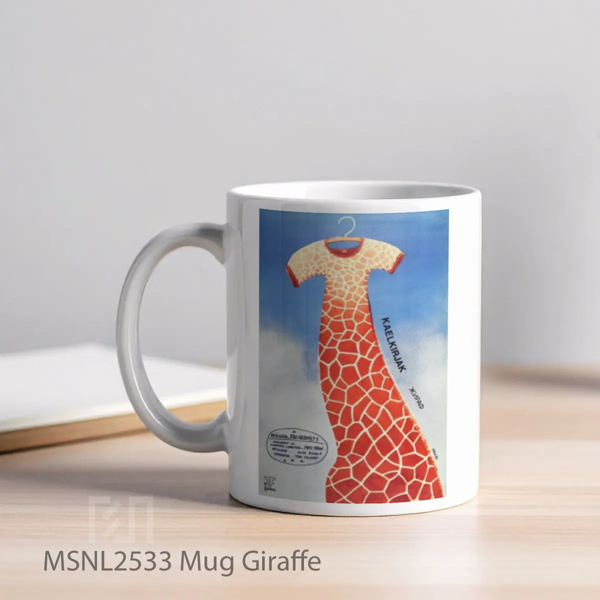 Mug Giraffe Gelas Keramik Tema Film MSNL2533 - Tampak Kiri