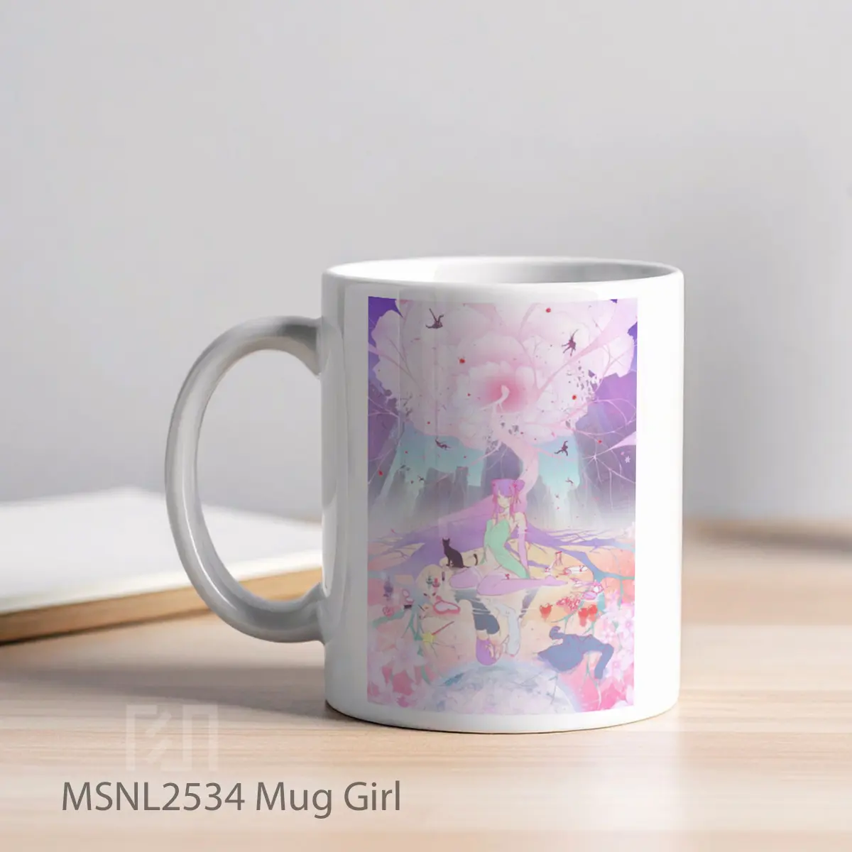 Mug Girl Gelas Keramik Tema Film MSNL2534 - Tampak Kiri
