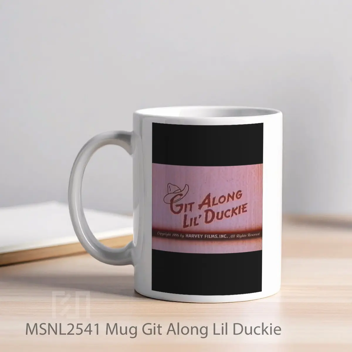 Mug Git Along Lil Duckie Gelas Keramik Tema Film MSNL2541 - Tampak Kiri