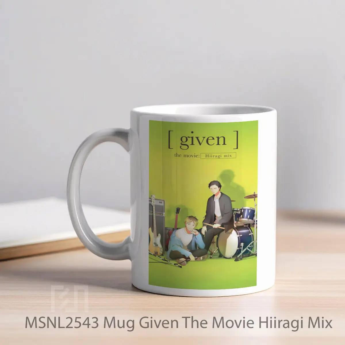 Mug Given The Movie Hiiragi Mix Gelas Keramik Tema Film MSNL2543 - Tampak Kiri
