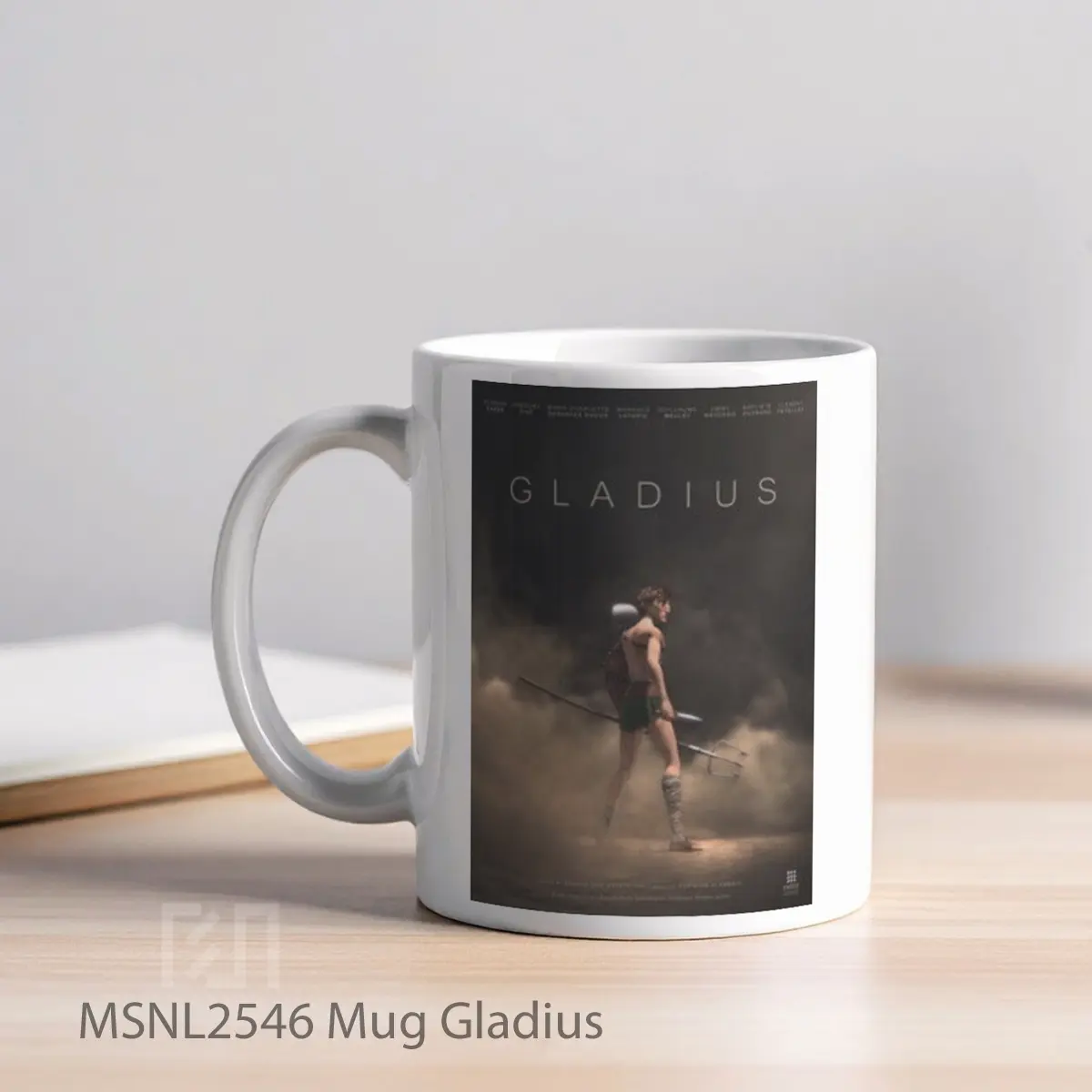 Mug Gladius Gelas Keramik Tema Film MSNL2546 - Tampak Kiri