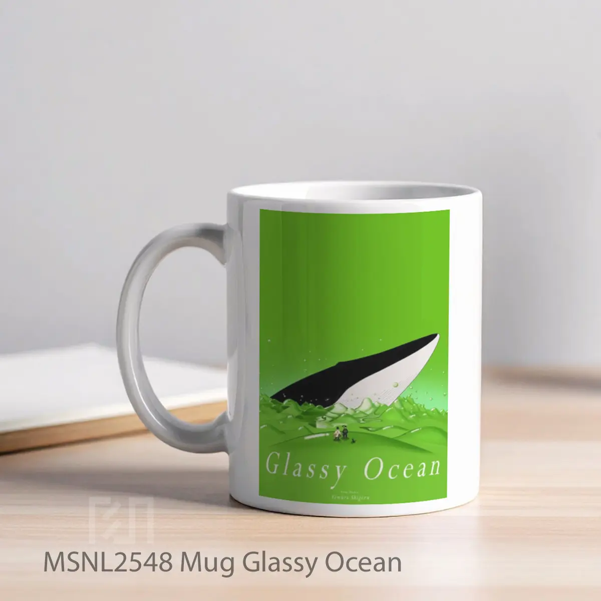 Mug Glassy Ocean Gelas Keramik Tema Film MSNL2548 - Tampak Kiri