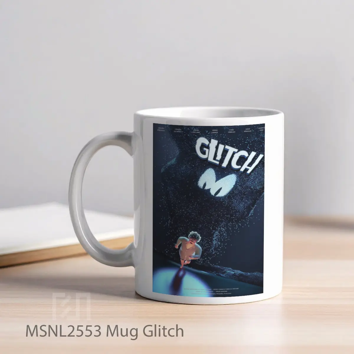 Mug Glitch Gelas Keramik Tema Film MSNL2553 - Tampak Kiri