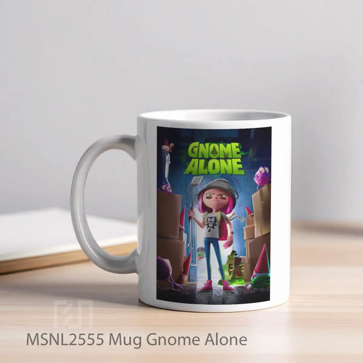 Mug Gnome Alone Gelas Keramik Tema Film MSNL2555 - Tampak Kiri
