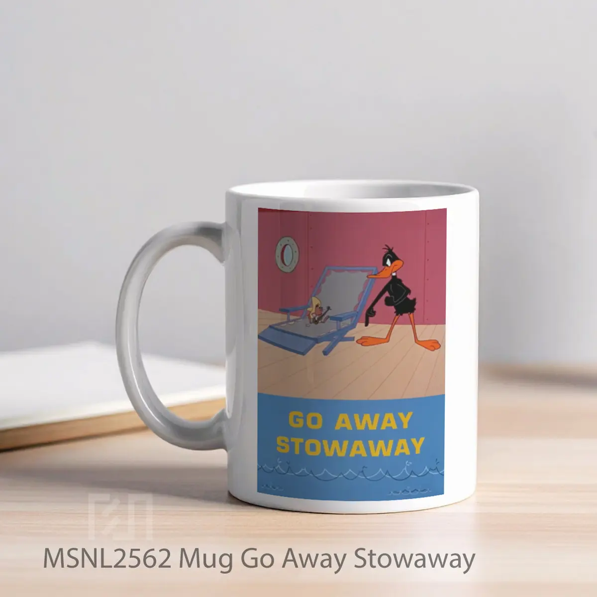 Mug Go Away Stowaway Gelas Keramik Tema Film MSNL2562 - Tampak Kiri