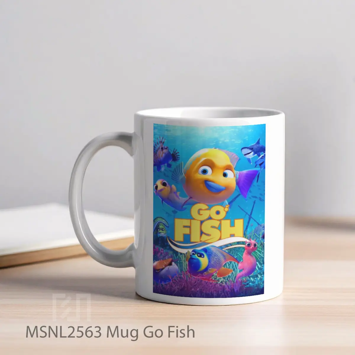 Mug Go Fish Gelas Keramik Tema Film MSNL2563 - Tampak Kiri