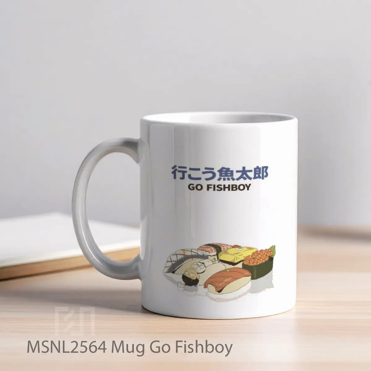 Mug Go Fishboy Gelas Keramik Tema Film MSNL2564 - Tampak Kiri