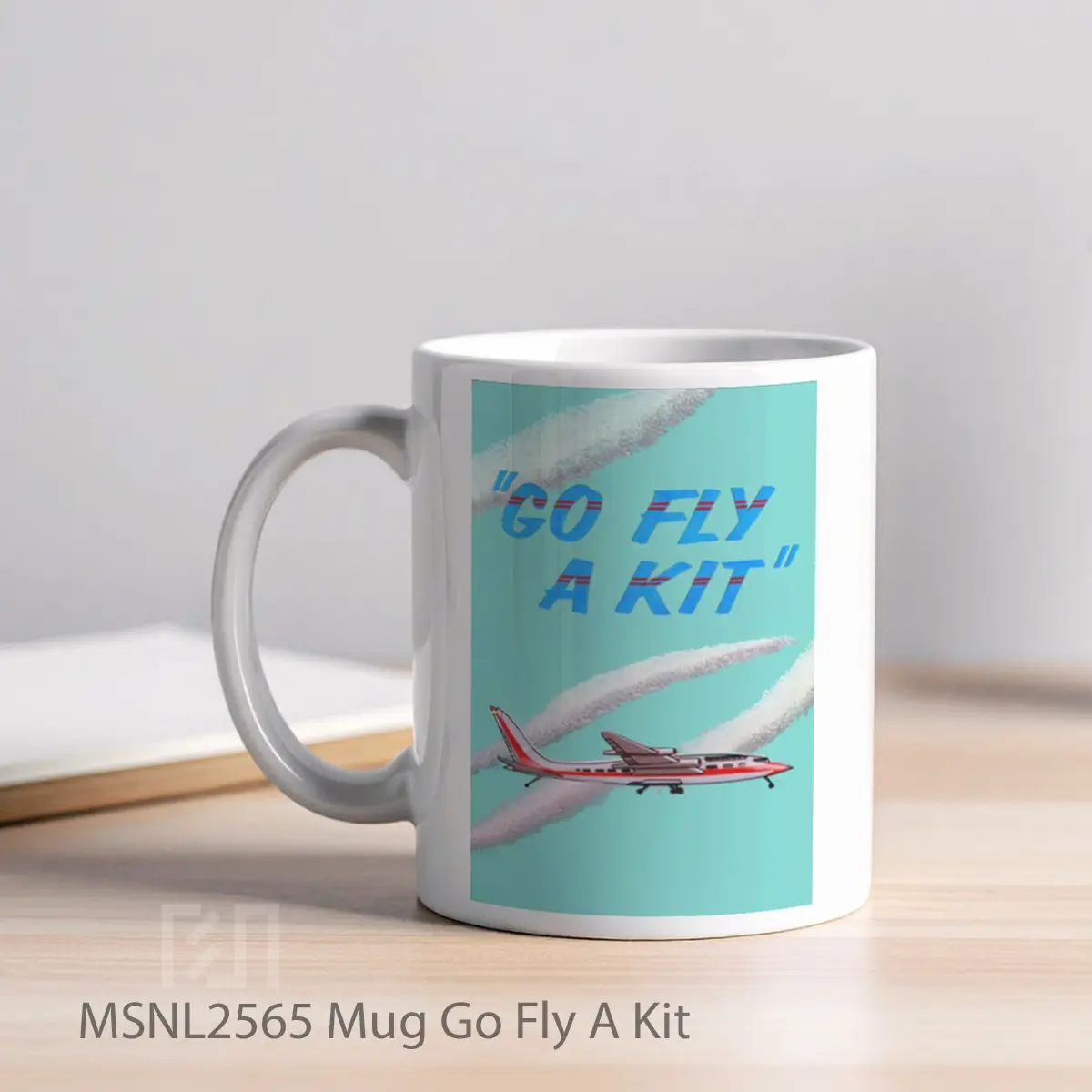 Mug Go Fly A Kit Gelas Keramik Tema Film MSNL2565 - Tampak Kiri
