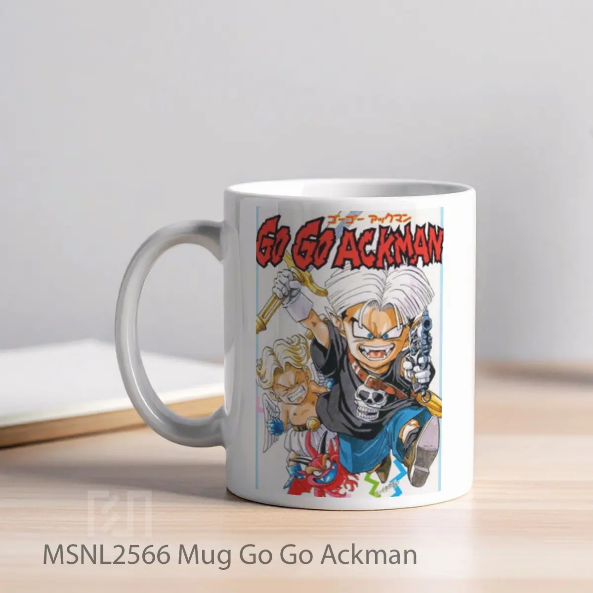 Mug Go Go Ackman Gelas Keramik Tema Film MSNL2566 - Tampak Kiri