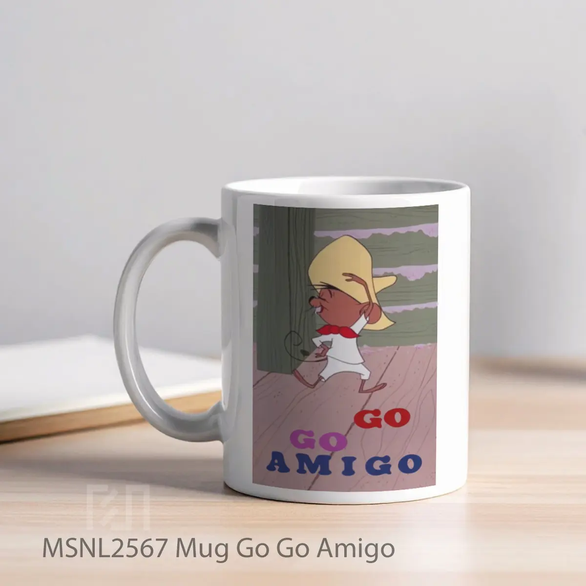Mug Go Go Amigo Gelas Keramik Tema Film MSNL2567 - Tampak Kiri