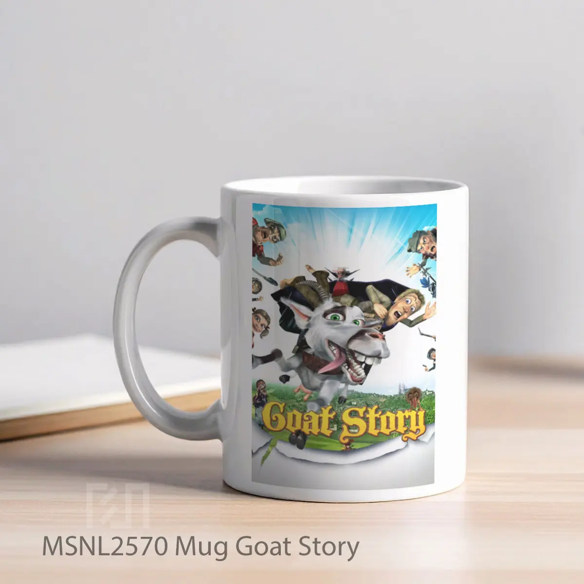 Mug Goat Story Gelas Keramik Tema Film MSNL2570 - Tampak Kiri