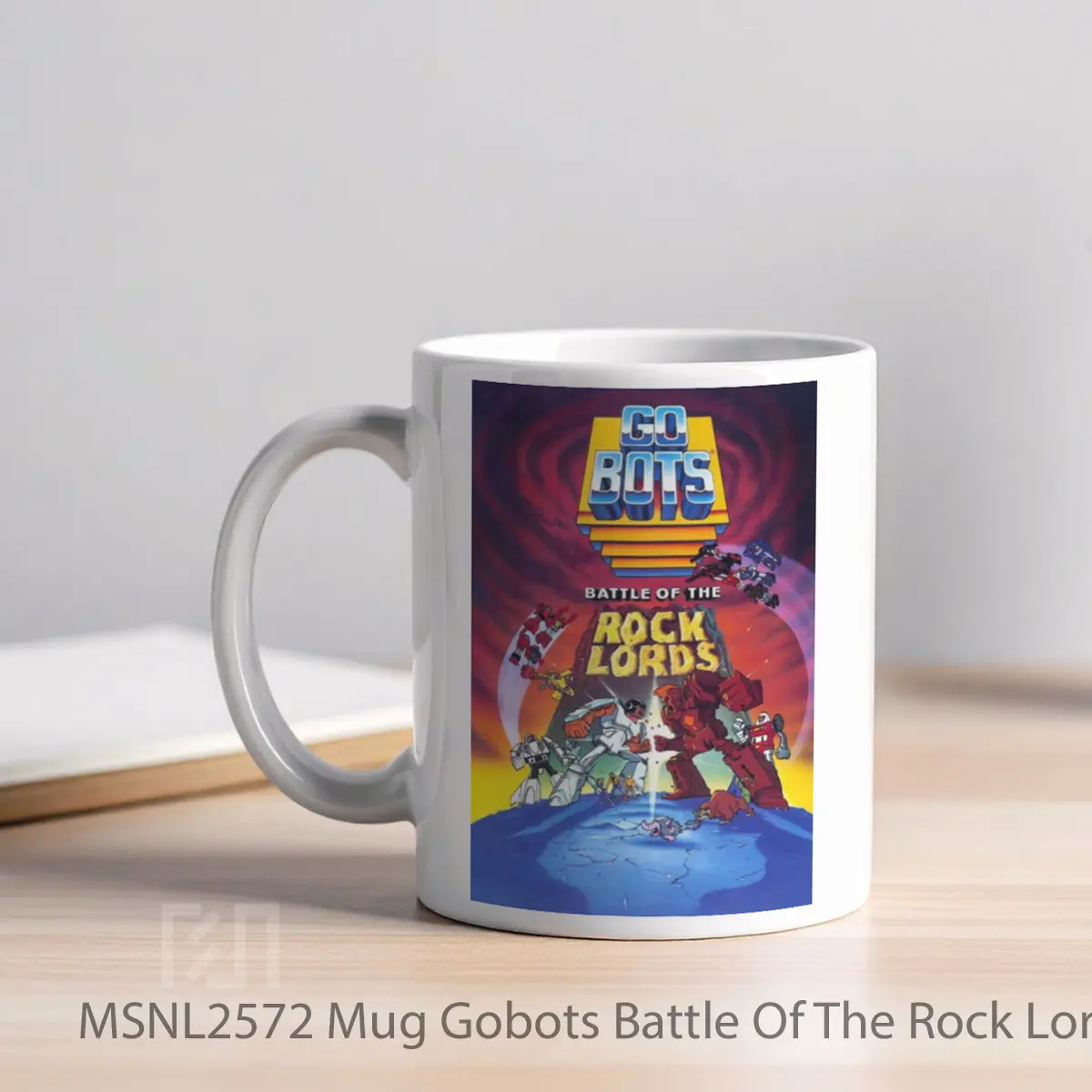 Mug Gobots Battle Of The Rock Lords Gelas Keramik Tema Film MSNL2572 - Tampak Kiri