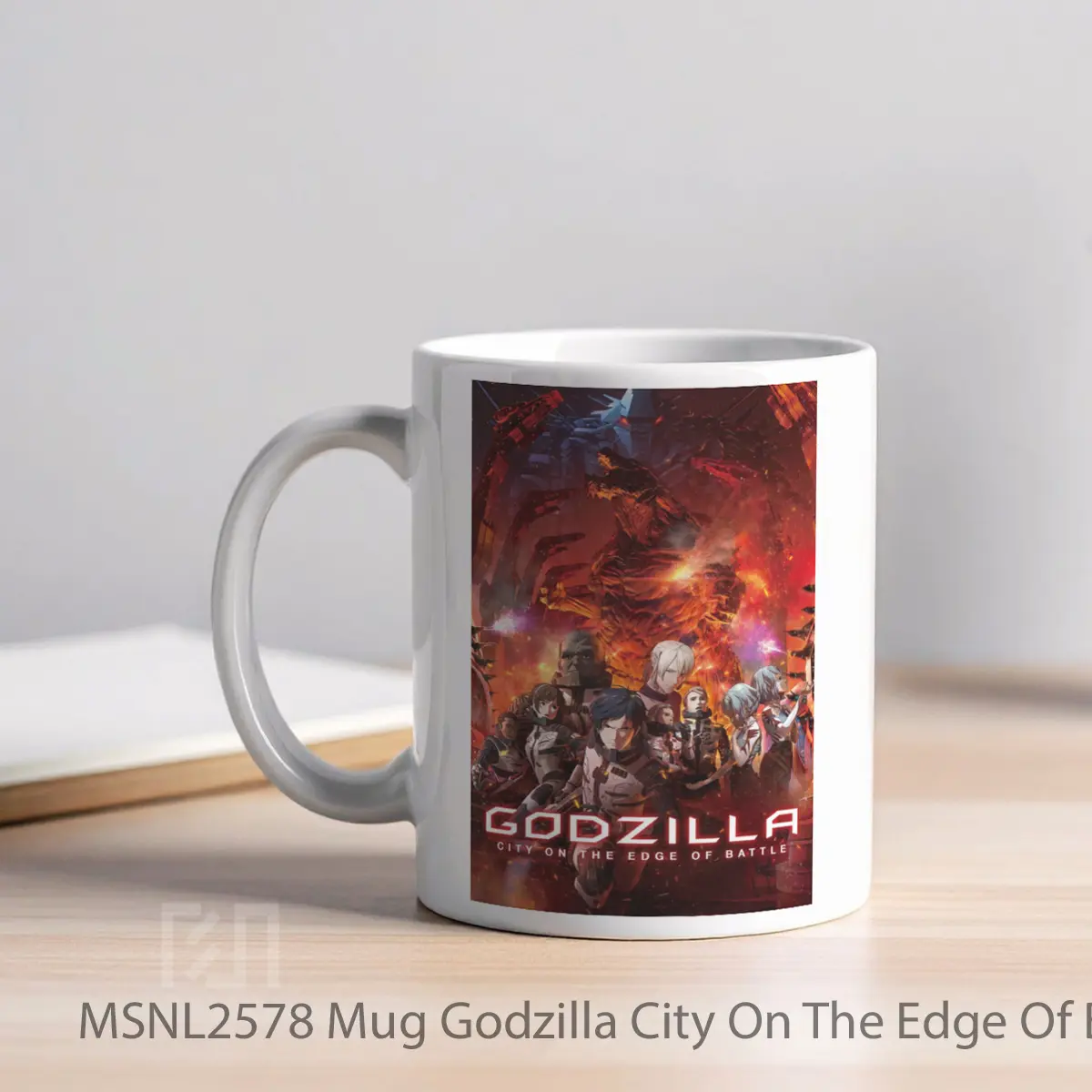 Mug Godzilla City On The Edge Of Battle Gelas Keramik Tema Film MSNL2578 - Tampak Kiri