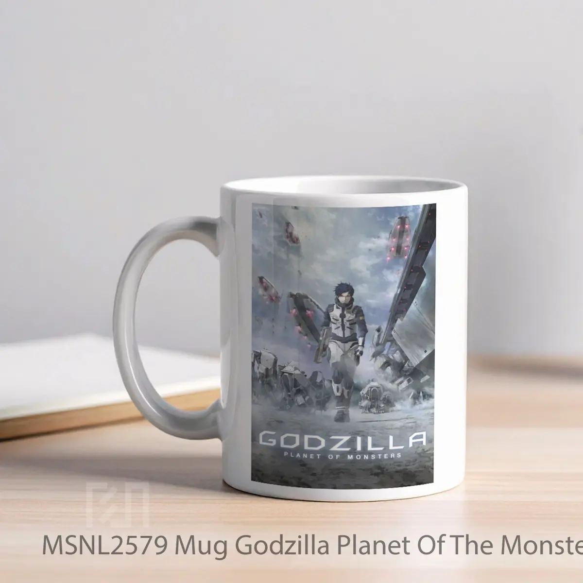 Mug Godzilla Planet Of The Monsters Gelas Keramik Tema Film MSNL2579 - Tampak Kiri