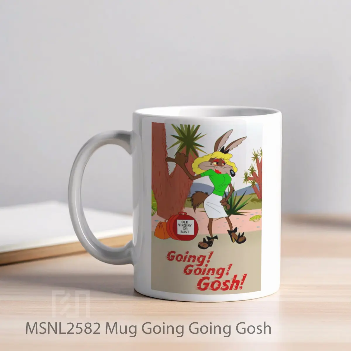 Mug Going Going Gosh Gelas Keramik Tema Film MSNL2582 - Tampak Kiri