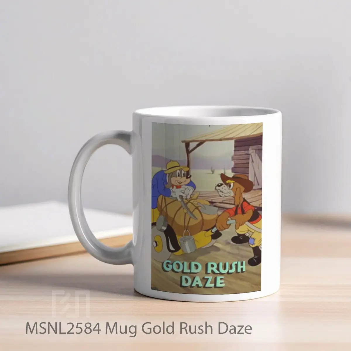 Mug Gold Rush Daze Gelas Keramik Tema Film MSNL2584 - Tampak Kiri