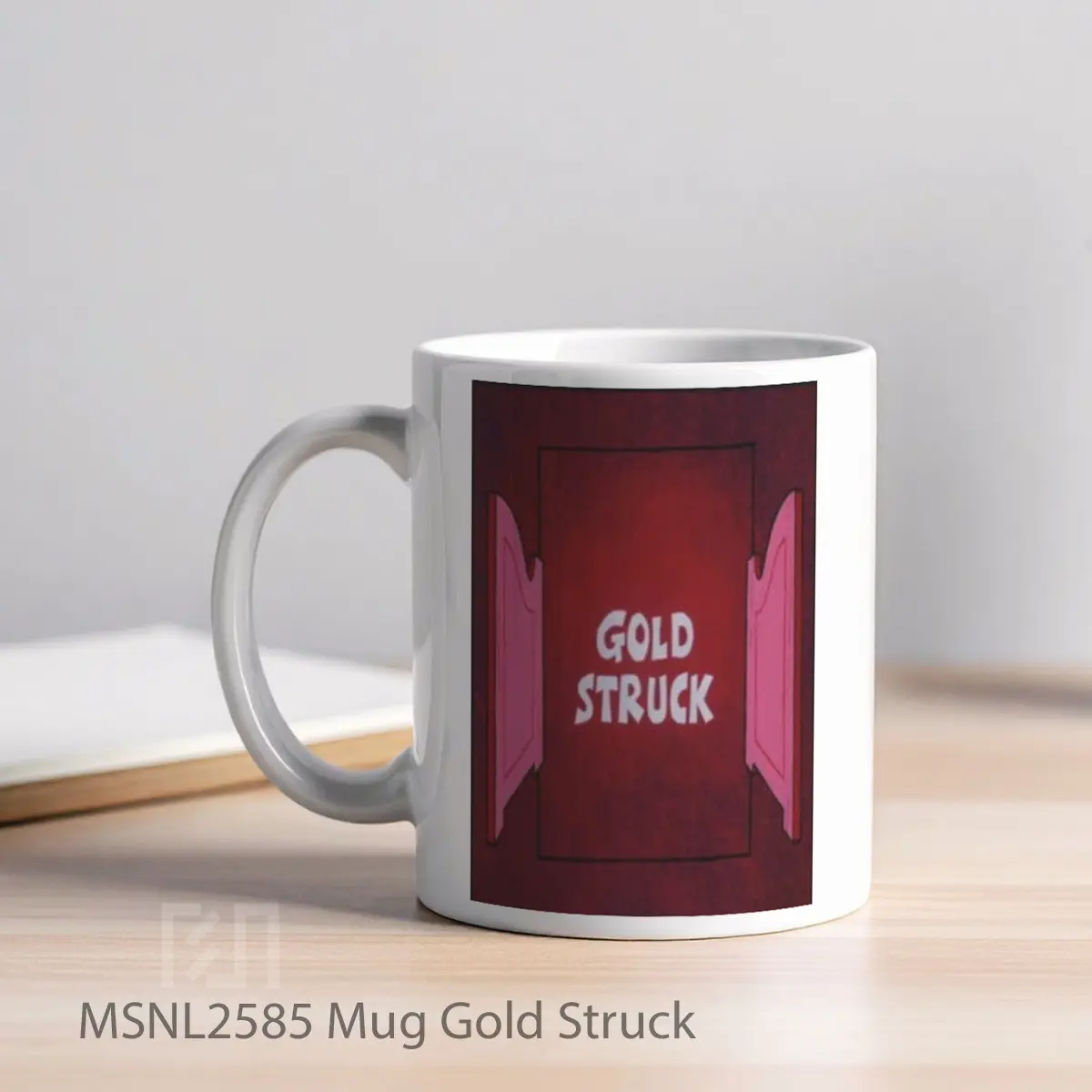 Mug Gold Struck Gelas Keramik Tema Film MSNL2585 - Tampak Kiri