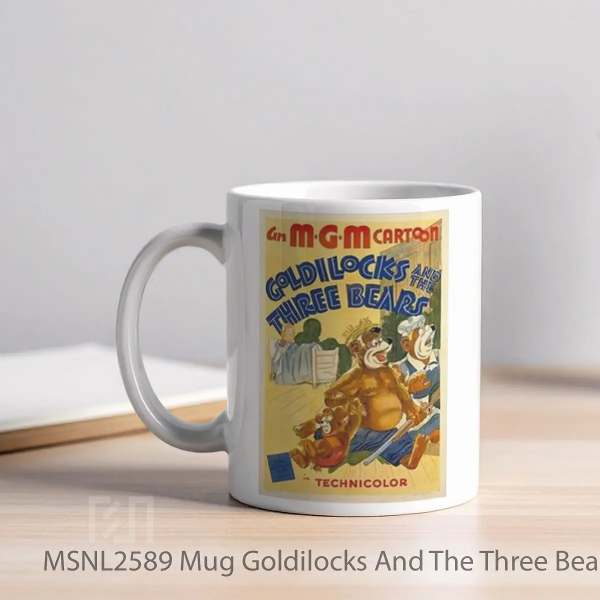 Mug Goldilocks And The Three Bears V1 Gelas Keramik Tema Film MSNL2589 - Tampak Kiri