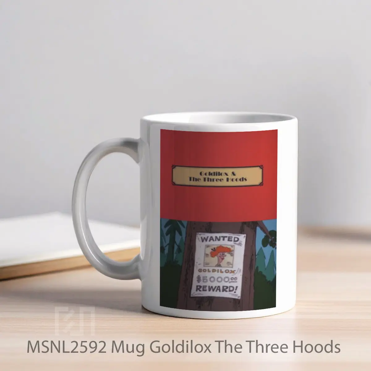 Mug Goldilox The Three Hoods Gelas Keramik Tema Film MSNL2592 - Tampak Kiri