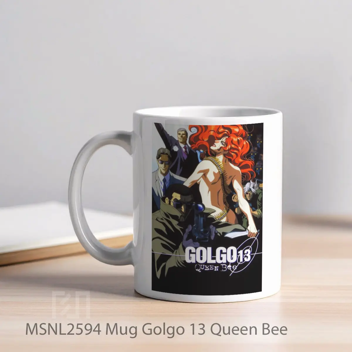Mug Golgo 13 Queen Bee Gelas Keramik Tema Film MSNL2594 - Tampak Kiri