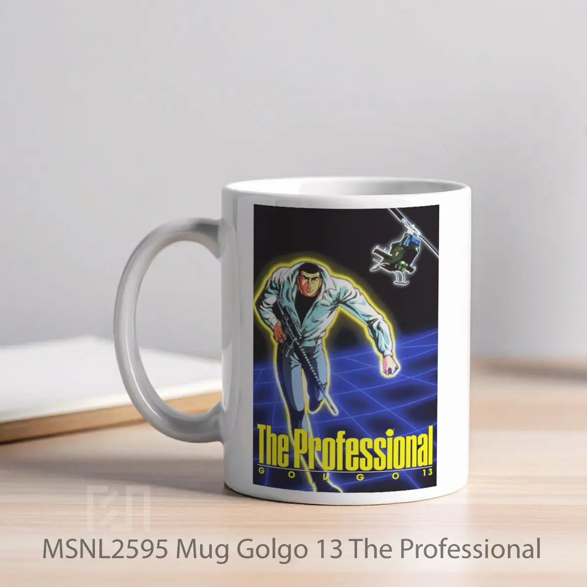 Mug Golgo 13 The Professional Gelas Keramik Tema Film MSNL2595 - Tampak Kiri