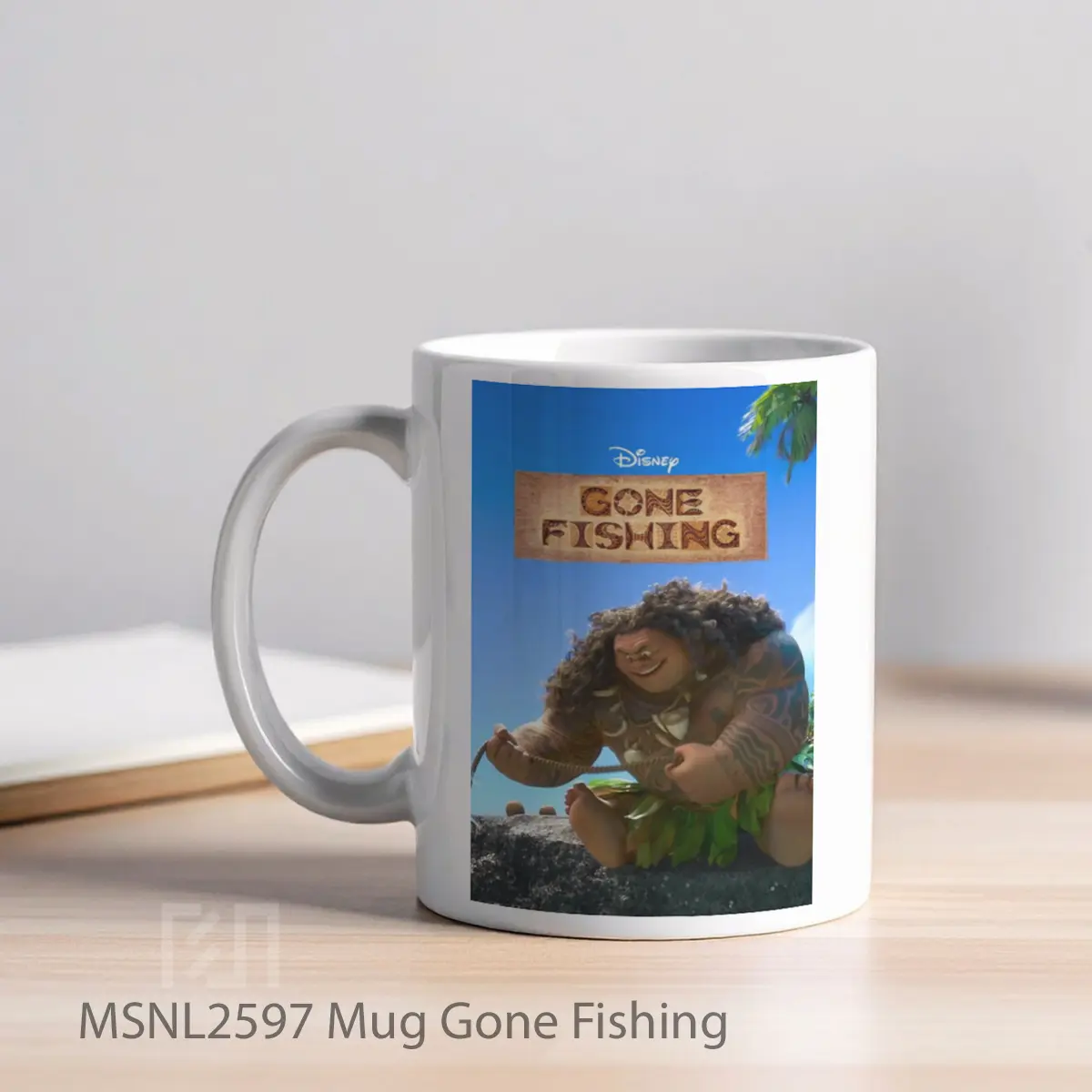 Mug Gone Fishing Gelas Keramik Tema Film MSNL2597 - Tampak Kiri