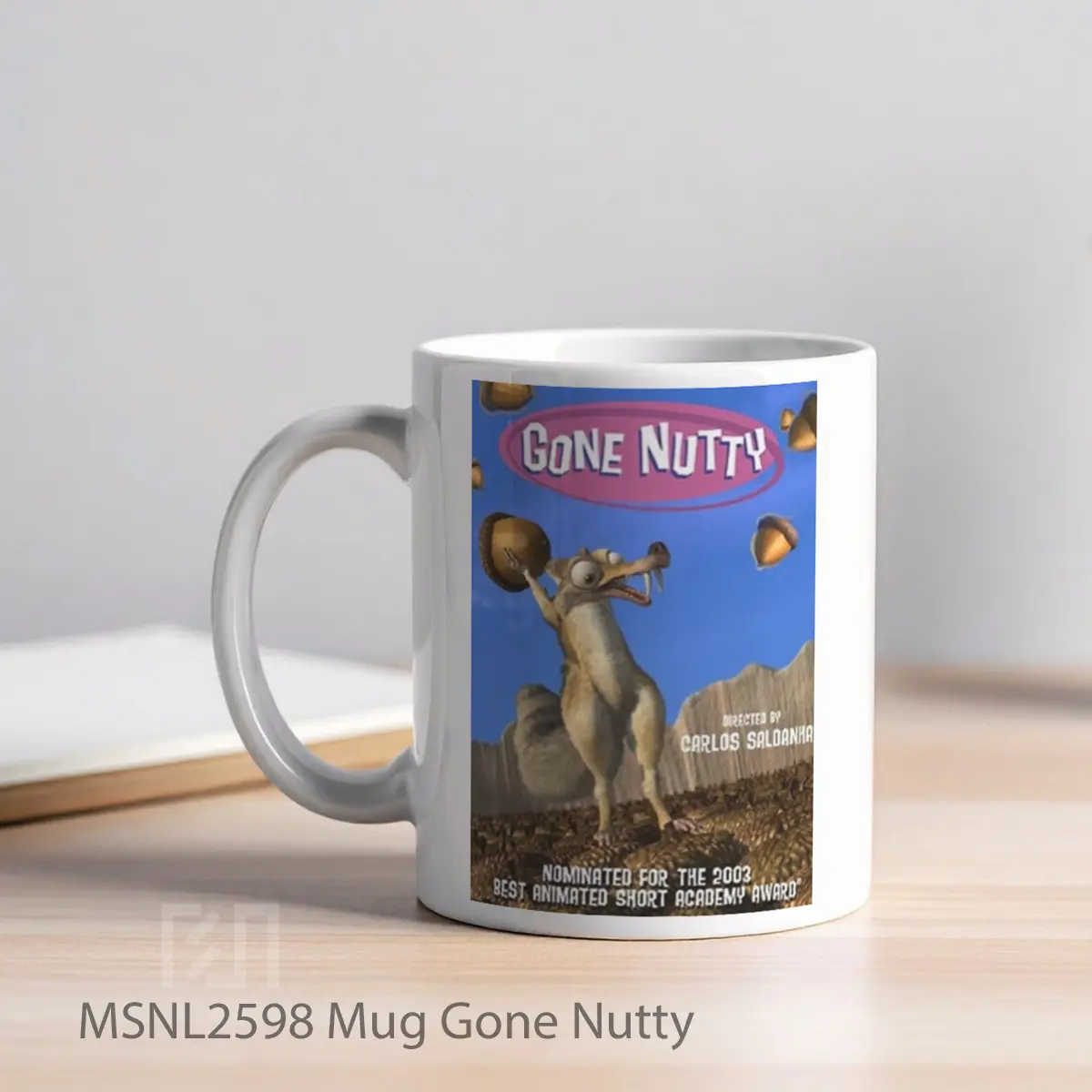Mug Gone Nutty Gelas Keramik Tema Film MSNL2598 - Tampak Kiri