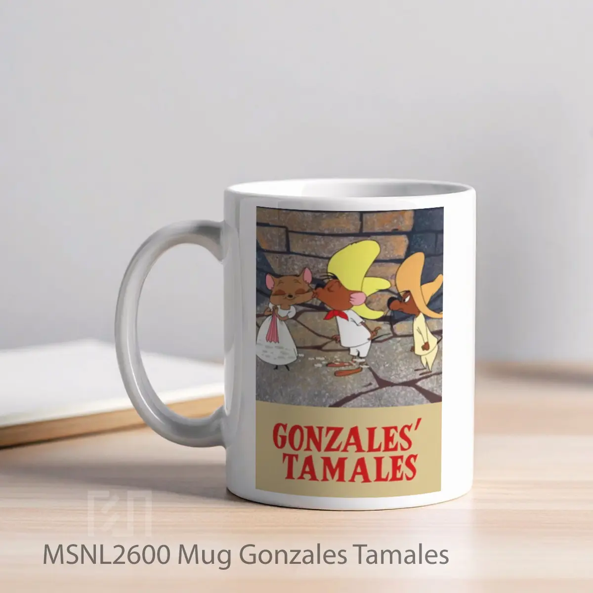 Mug Gonzales Tamales Gelas Keramik Tema Film MSNL2600 - Tampak Kiri