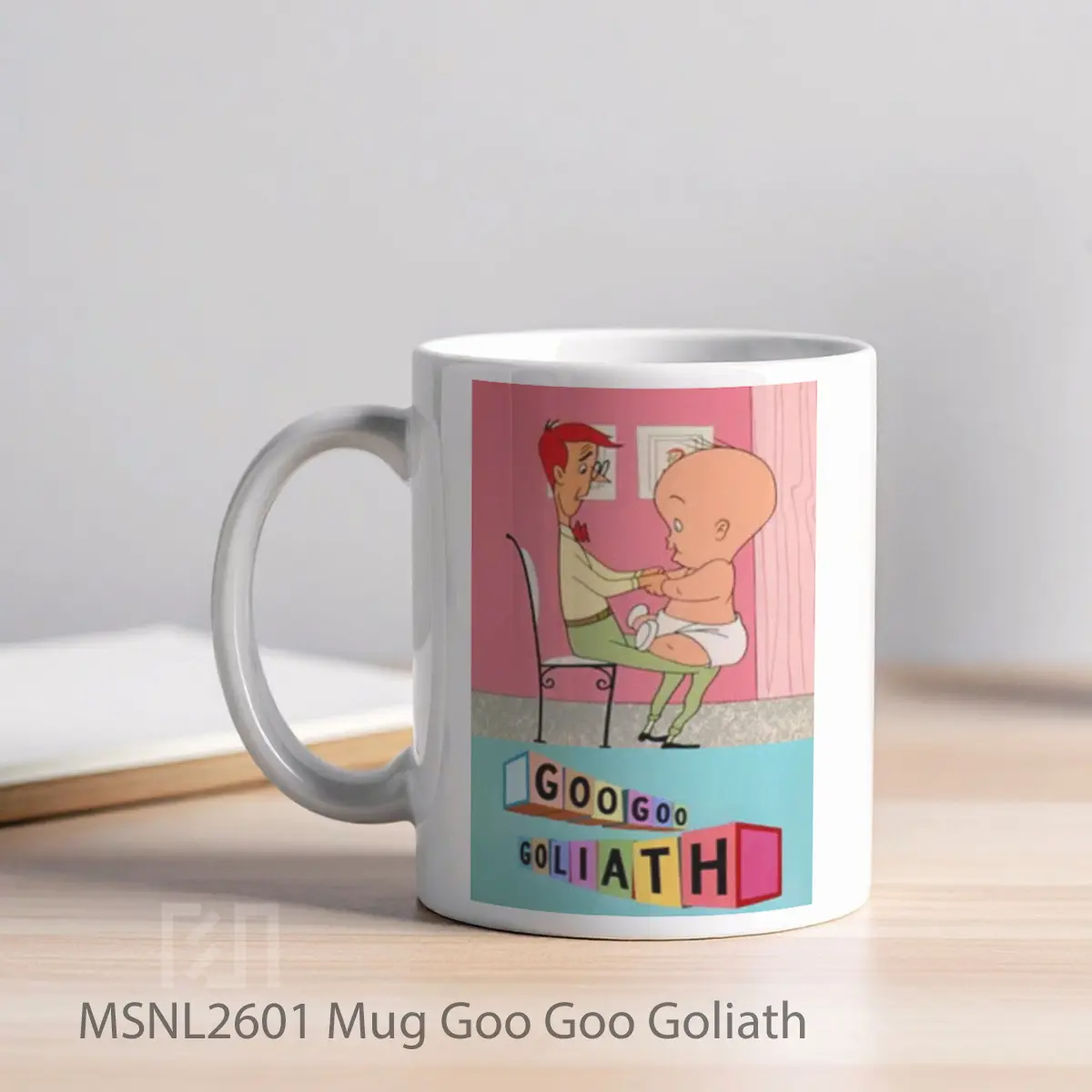 Mug Goo Goo Goliath Gelas Keramik Tema Film MSNL2601 - Tampak Kiri