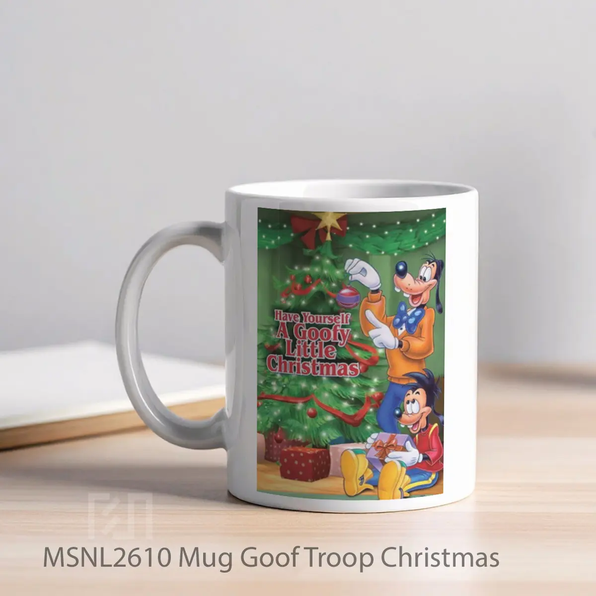 Mug Goof Troop Christmas Gelas Keramik Tema Film MSNL2610 - Tampak Kiri
