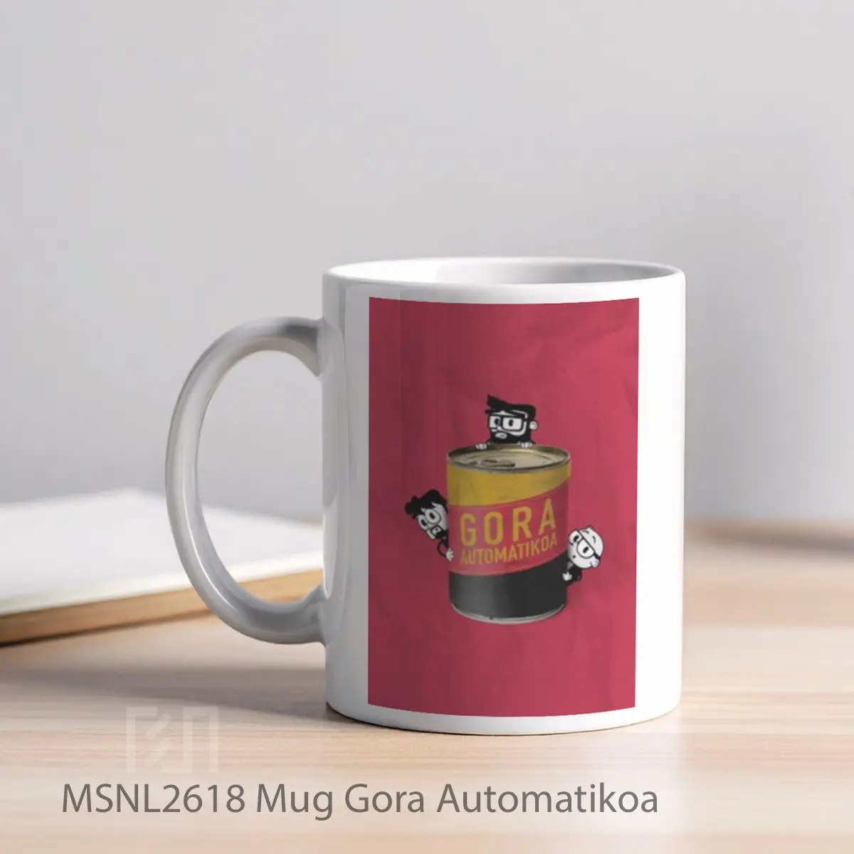 Mug Gora Automatikoa Gelas Keramik Tema Film MSNL2618 - Tampak Kiri